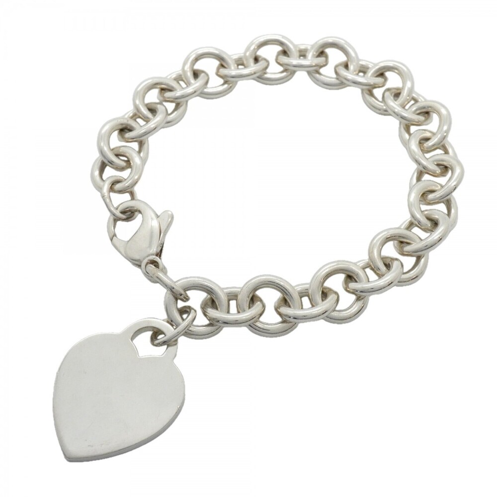 TIFFANY & CO. Silver Heart Charm Bracelet